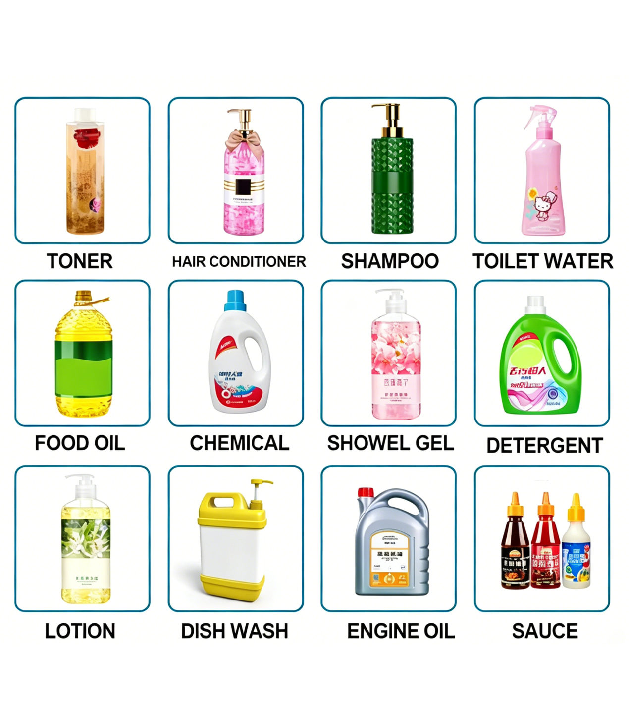 Container and product examples from the corresponding equipment document